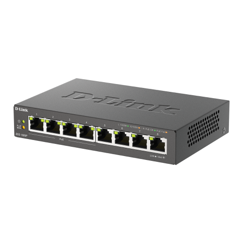 D-Link 8-Port Gigabit Desktop PoE+ Swtch 60W