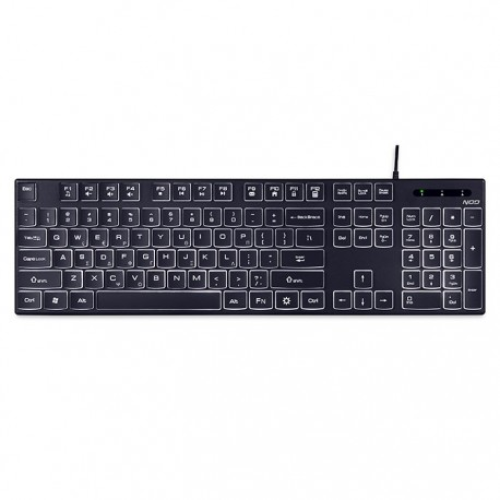 Ενσύρματο Πληκτρολόγιο με Λευκό LED Οπίσθιο Φωτισμό