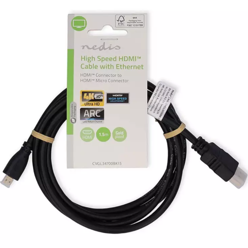 Καλώδιο HDMI High Speed με Ethernet 1.5m