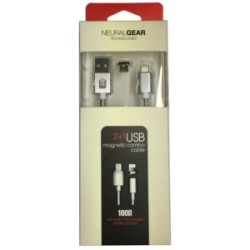 Mαγνητικό καλώδιο φόρτισης & μεταφοράς δεδομένων Micro USB και iPhone 1m